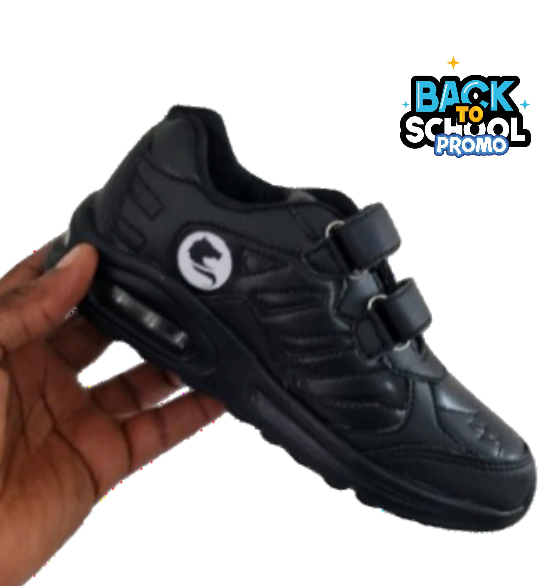 Strap Leather Sneakers - Back-to-School Promo24 Black